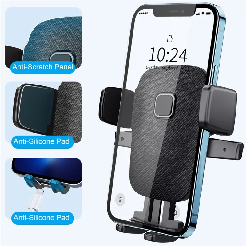 ML-197 For Car Dashboard / Windshield Extendable Arm Phone Holder 360 Degree Rotation Suction Cup Mount Bracket