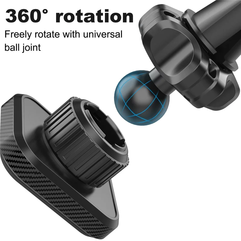 ML172 360 Degree Rotation Car Air Vent Square Magnetic Phone Holder Bracket for 4 - 7 Inch Phones