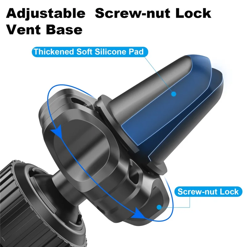 ML172 360 Degree Rotation Car Air Vent Square Magnetic Phone Holder Bracket for 4 - 7 Inch Phones