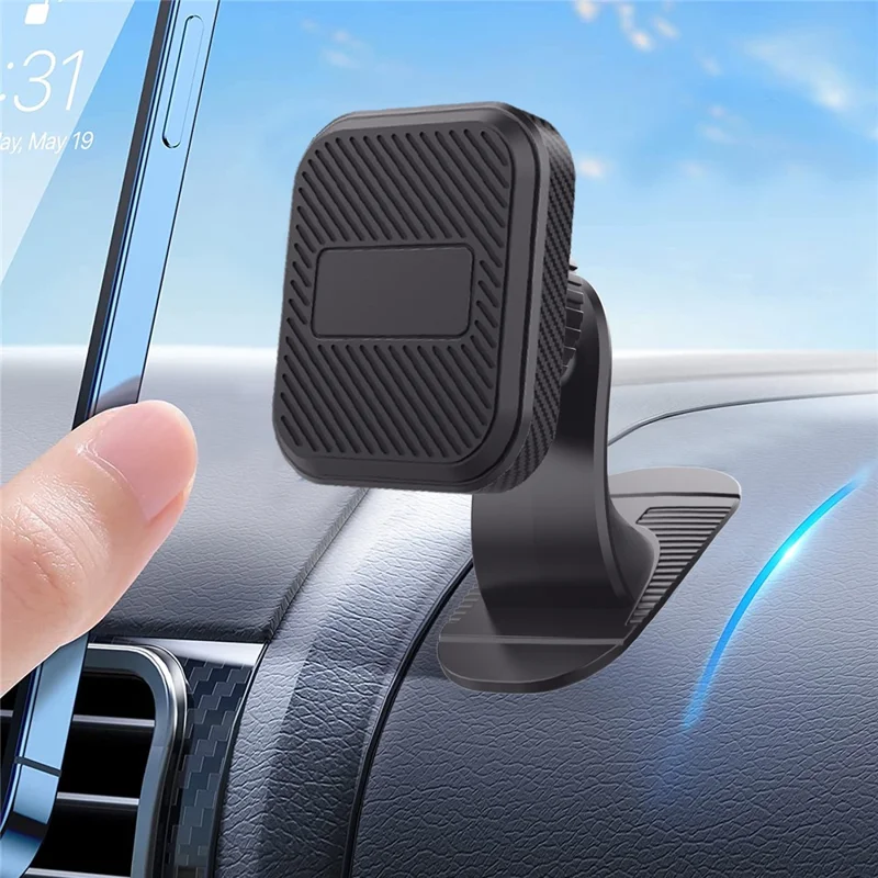 ML173 Adhesive Base 360 Degree Rotation Car Dashboard Mount Square Magnetic Phone Holder Bracket