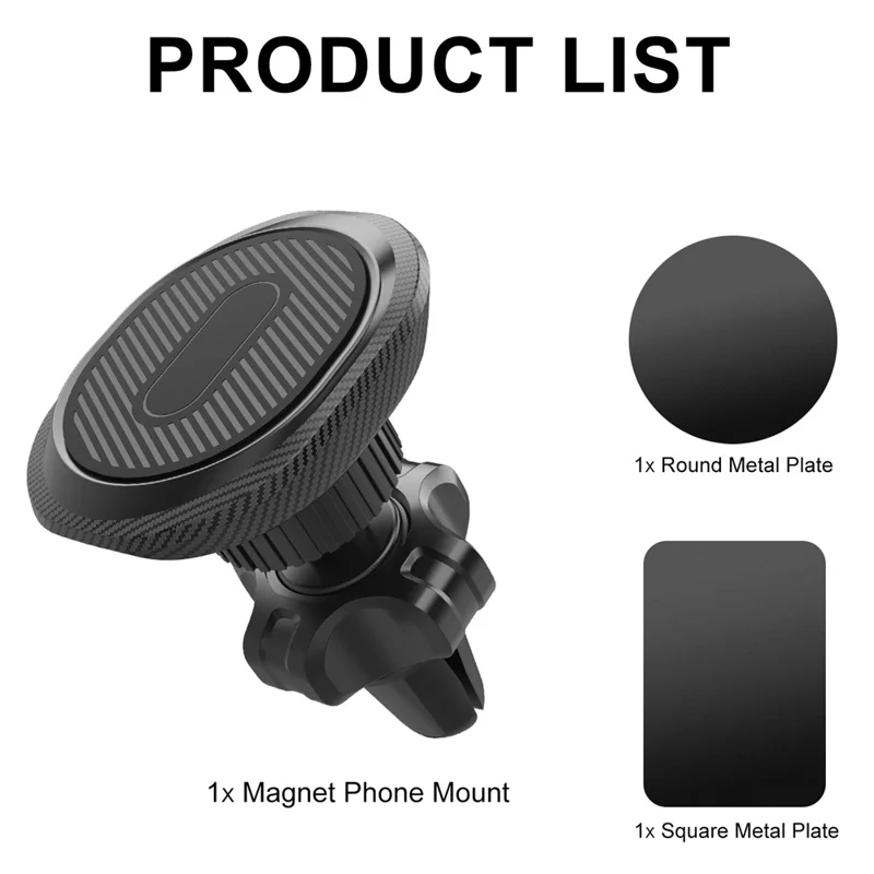 ML178 360 Degree Rotation Magnetic Phone Holder Anti Shake Car Air Vent Mount Bracket