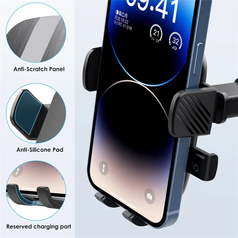 ML227 For Car Dashboard / Windshield 360 Degree Rotation Suction Cup Base Phone Holder with Extendable Arm