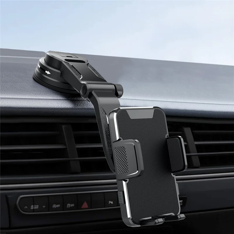 ML241 Car Phone Holder 360 Degree Rotation Adjustable Arm Suction Cup Mount Bracket