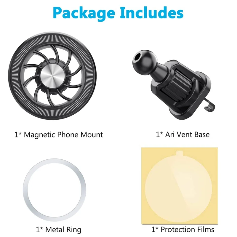 ML216 Magnetic Phone Holder 360 Degree Rotation Car Air Vent Mount Cellphone Bracket