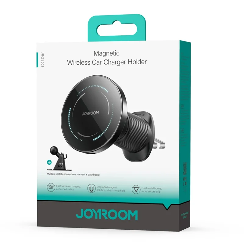 Suporte de Carregamento Sem Fio para Carro JOYROOM JR-ZS502 Compatível com MagSafe - Suporte para Painel / Saída de Ar
