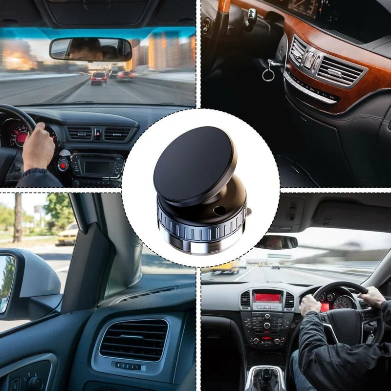 X50 Car Dashboard Windscreen Suction Cup Phone Holder 360 Degree Rotation Magnetic Mount Stand - Black