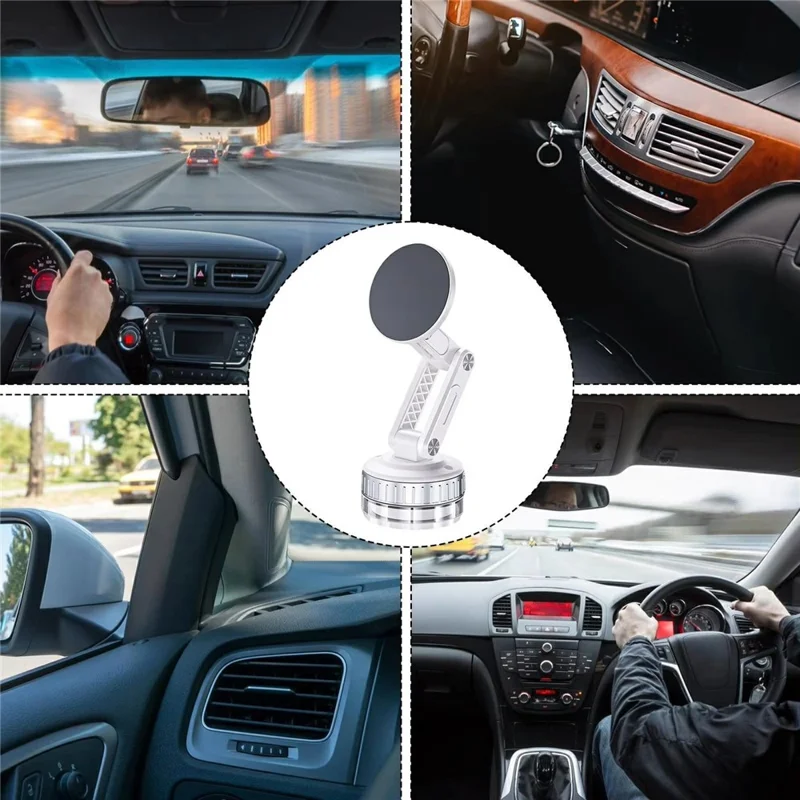 Suporte de Celular Magnético X51 para Painel de Carro com Braço Mecânico Dobrável e Ventosa - Preto