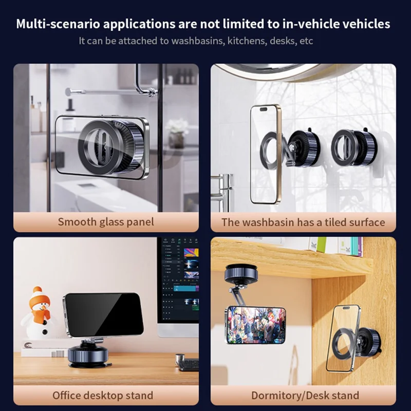 Suporte Magnético Dobrável para Celular Z23 com Sucção a Vácuo para Painel de Carro, Rotação 360 Graus