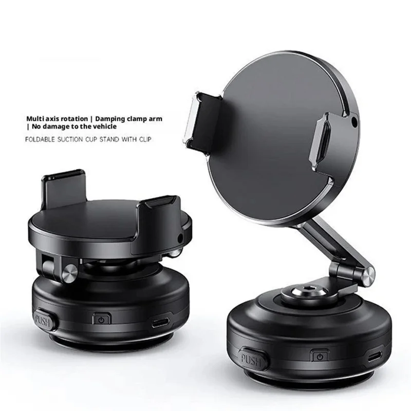X64J Vacuum Suction Car Phone Mount Dashboard Foldable Cellphone Navigation Stand