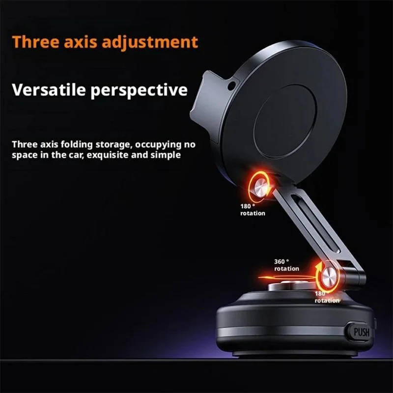 X64J Vacuum Suction Car Phone Mount Dashboard Foldable Cellphone Navigation Stand
