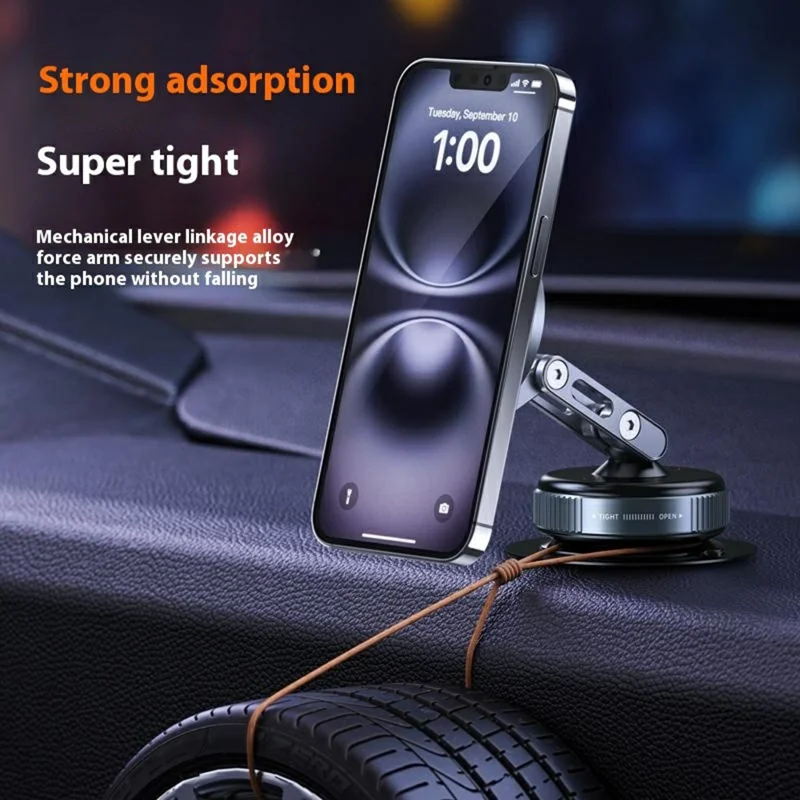 X53 Magnetic Car Dashboard Phone Stand Vacuum Suction Cup 360 Degree Rotation Foldable Cellphone Bracket