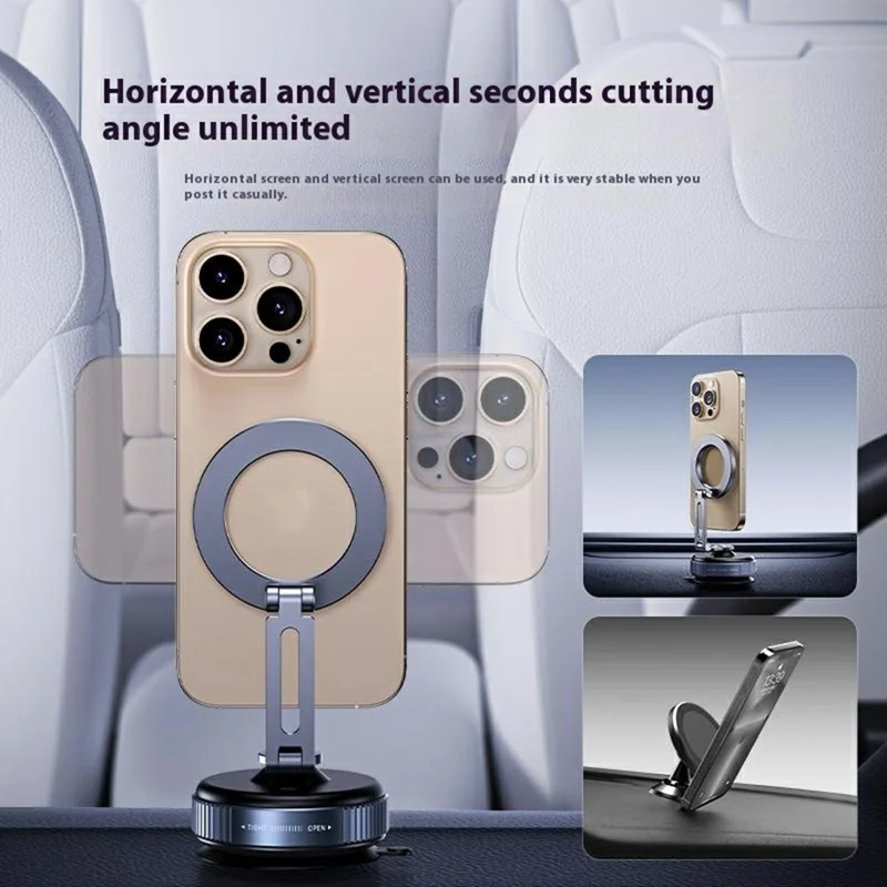 X54 Magnetic Car Phone Holder Dashboard Windshield Suction Cup Mount Foldable Navigation Stand