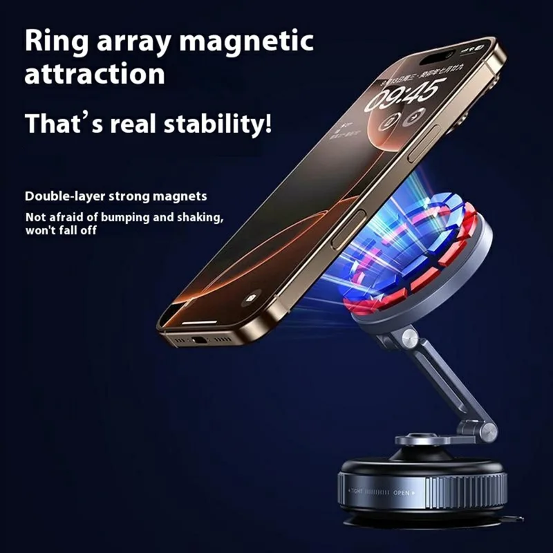 X54 Magnetic Car Phone Holder Dashboard Windshield Suction Cup Mount Foldable Navigation Stand
