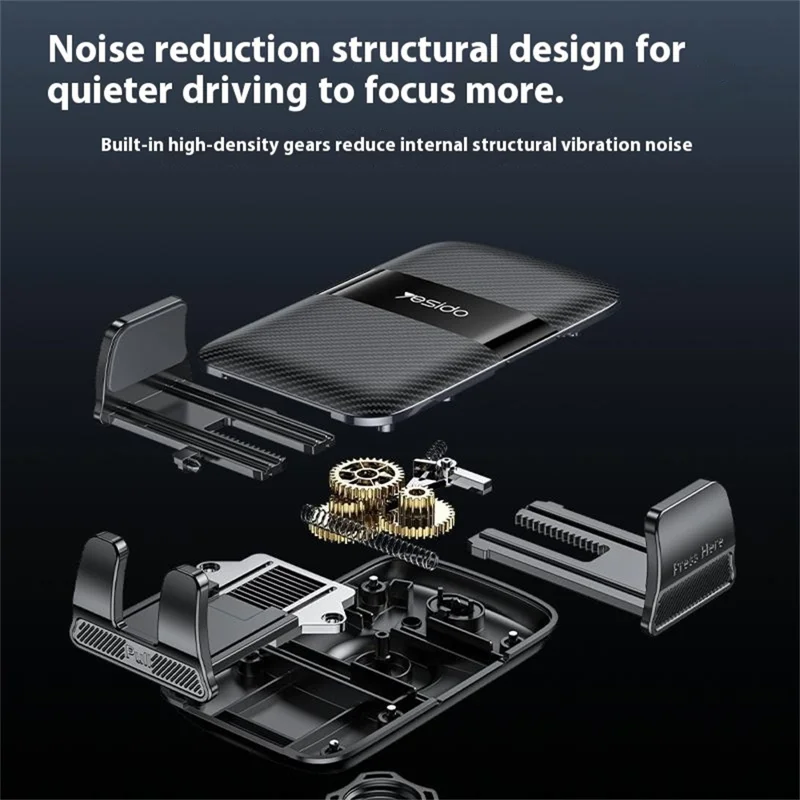 YESIDO C273 2 in 1 Car Cup Holder Phone Mount Adjustable 4.7-7.2 Inch Cellphone Bracket