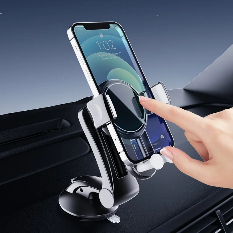 X253 Multifunctional 360 Degree Rotating Car Phone Mount Dashboard Suction Cup Holder