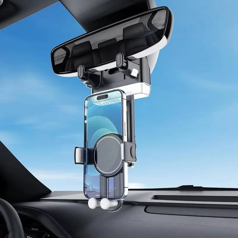 Support de téléphone pour rétroviseur de voiture H256 - Support de navigation pivotant à 360 degrés
