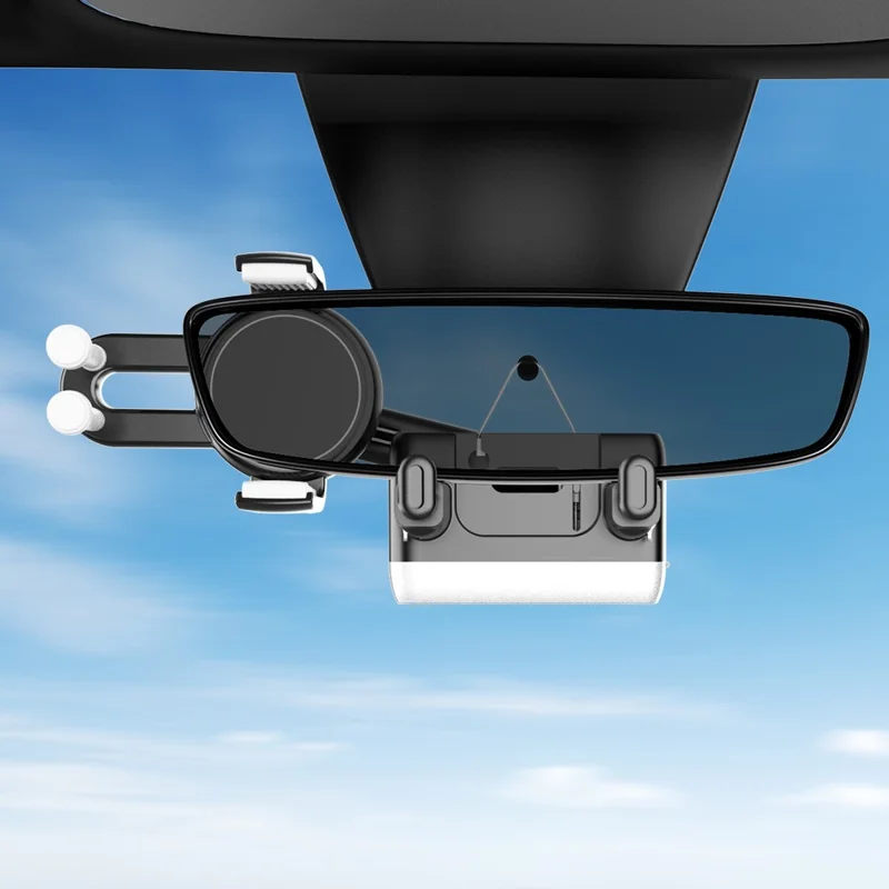 Support de téléphone pour rétroviseur de voiture H256 - Support de navigation pivotant à 360 degrés