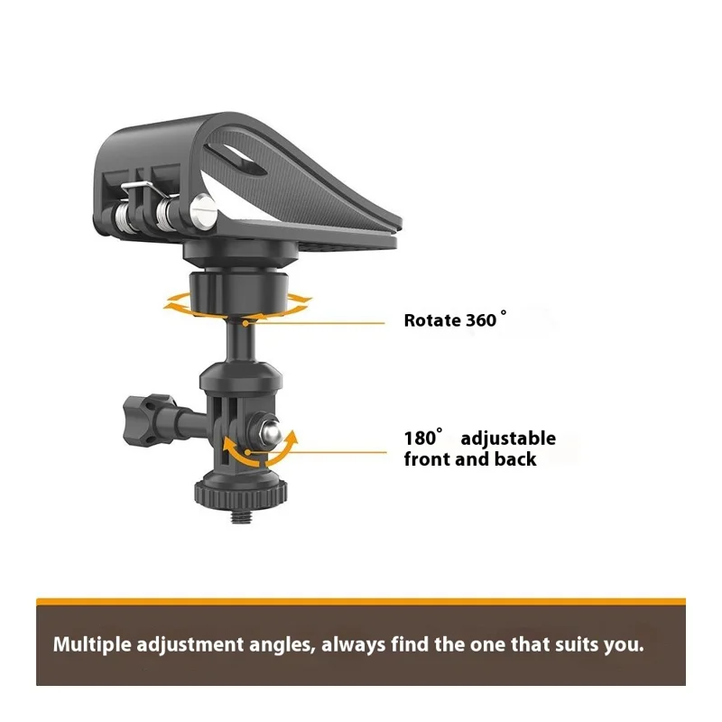 Support de téléphone universel ZY02 pour pare-soleil de voiture avec pince pour smartphone et support de caméra panoramique