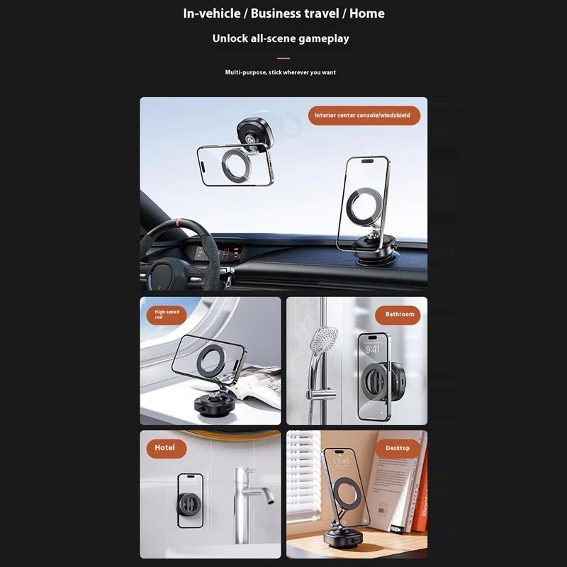 Suporte Magnético para Celular X74 com Ventosa Elétrica para Painel de Carro