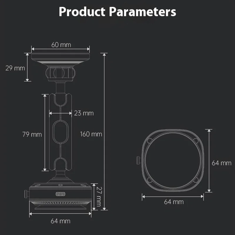 Suporte de celular para carro X75 Ventosa elétrica Suporte giratório de 360 graus Suporte magnético
