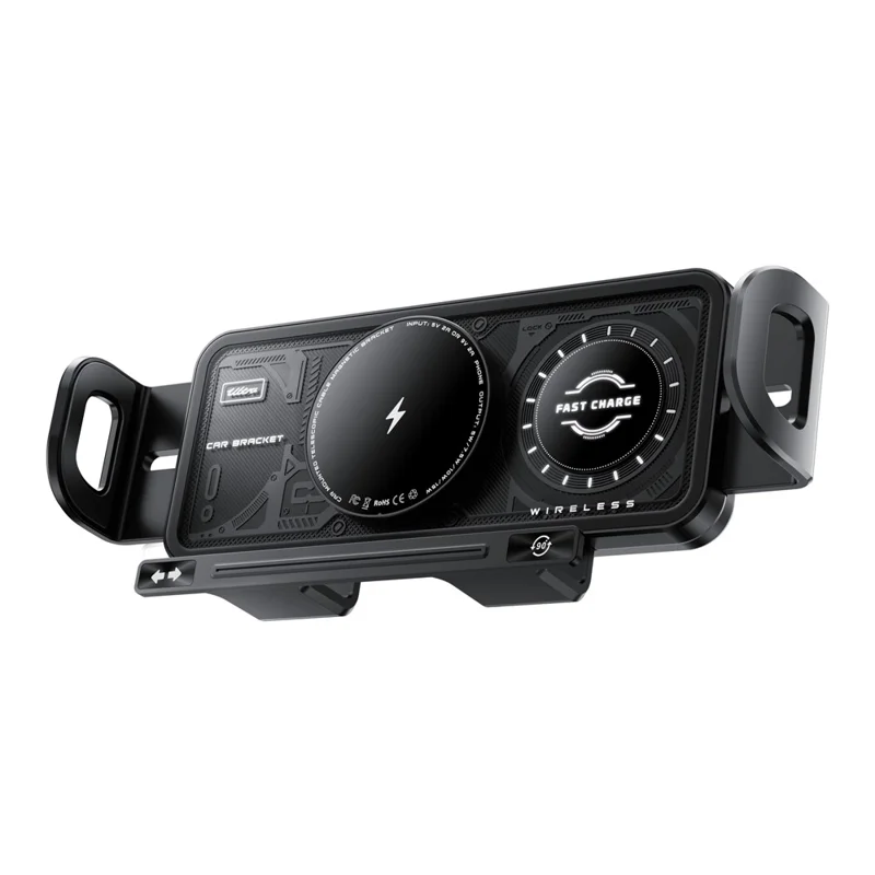 Supporto wireless per auto SD04 Caricabatterie Telefoni Pieghevole Ventilazione Elettrica Rotante Supporto di Navigazione