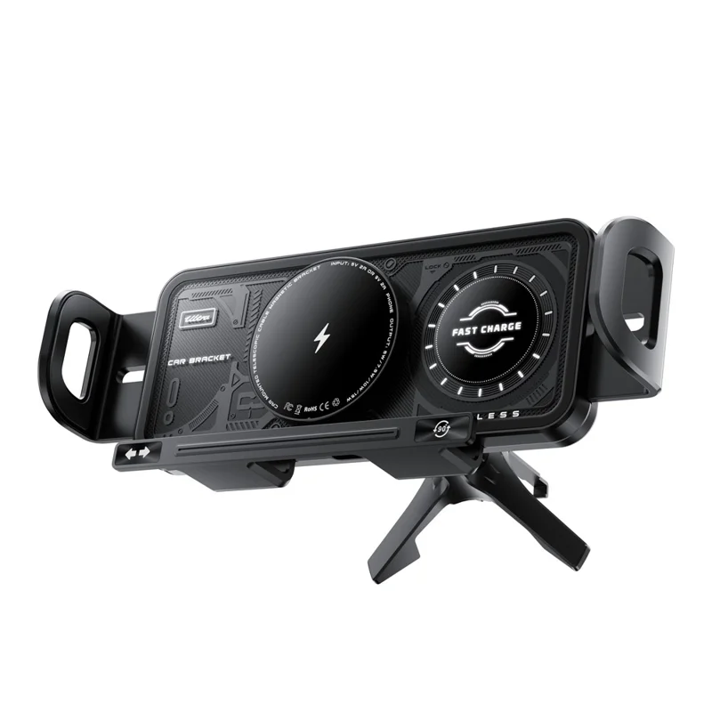 Supporto wireless per auto SD04 Caricabatterie Telefoni Pieghevole Ventilazione Elettrica Rotante Supporto di Navigazione