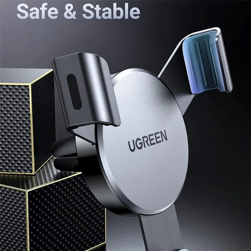 UGREEN 40907 Car Phone Bracket Air Vent Mount Gravity Sensing Aluminum Alloy Cellphone Holder Stand