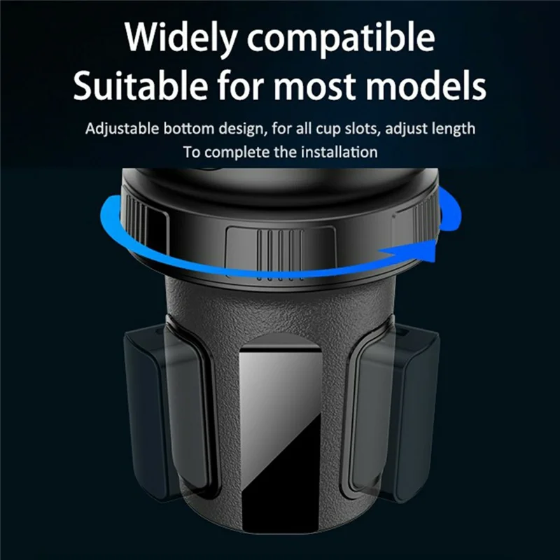 YESIDO C180 Multifunctional Cup Holder Food Tray with Expandable Base for Drinks Snacks Keys Organizer