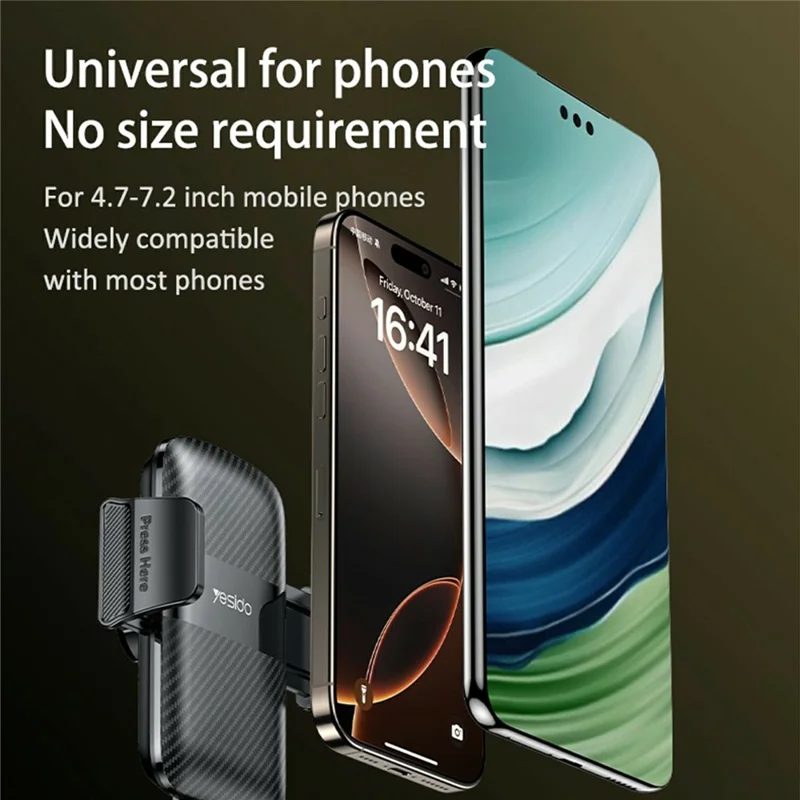 YESIDO C274 Multifunctional Organizer Car Cup Holder Food Tray with Expandable Base Drink Rack Phone Stand