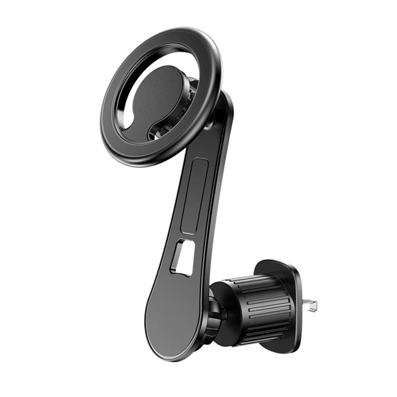 D19 Magnetic Car Phone Mount Vent Clip Rotatable Dashboard Navigation Stand Extendable Arm - Black