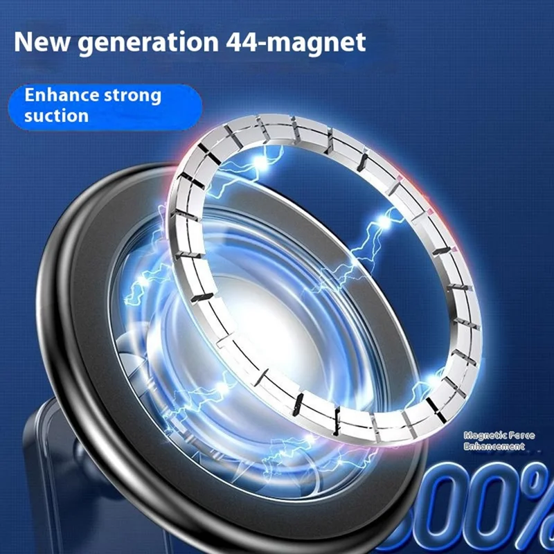 D19 Magnetic Car Phone Mount Vent Clip Rotatable Dashboard Navigation Stand Extendable Arm - Black