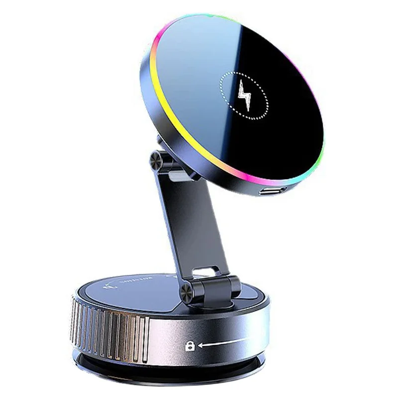 K5 Car Wireless Charger Mount 360 Degree Rotation Folding Magnetic Phone Charger Holder