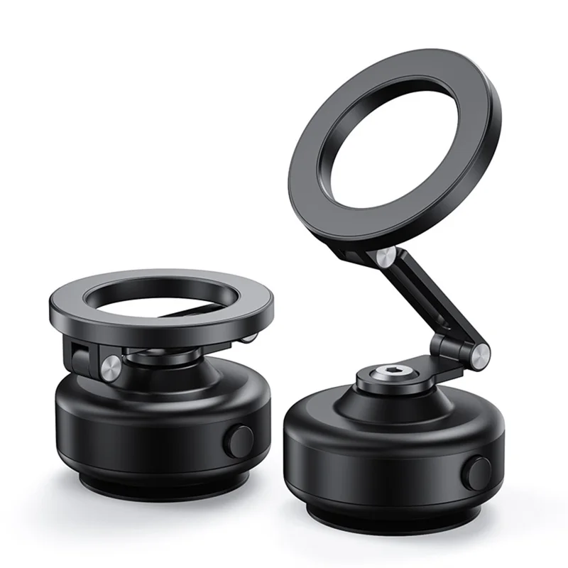 X94 360 Degree Rotating Foldable Car Phone Mount Electric Vacuum Suction Cup Magnetic Holder for Smartphones - Black