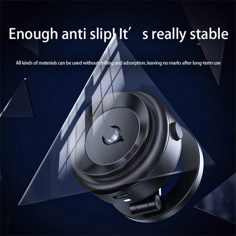 X94 360 Degree Rotating Foldable Car Phone Mount Electric Vacuum Suction Cup Magnetic Holder for Smartphones - Black