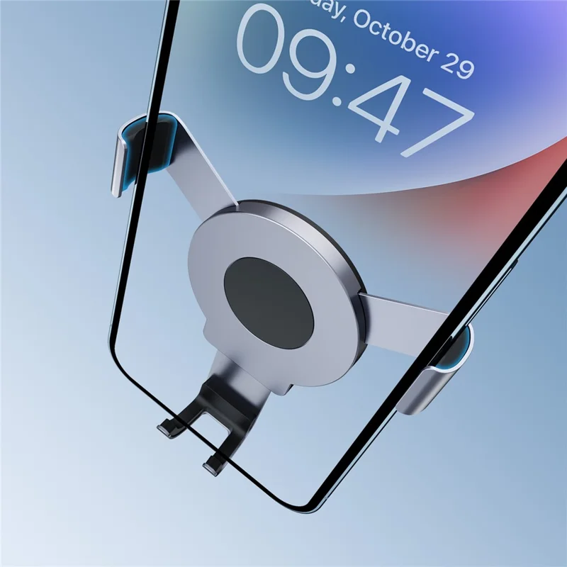 PJ-03 Car Phone Holder Gravity Mount Aluminum Alloy Stand Magnetic Clip Desktop Phone Bracket