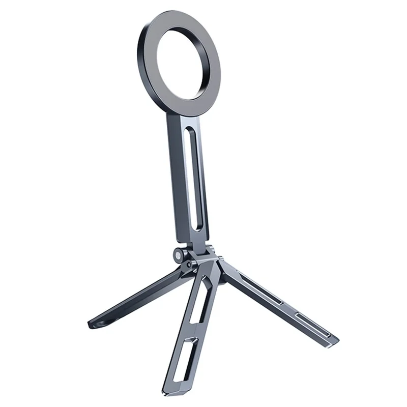 Suporte de mesa dobrável E06 Suporte de telefone tripé magnético de liga de alumínio compatível com MagSafe para dispositivos de 4 a 7 polegadas