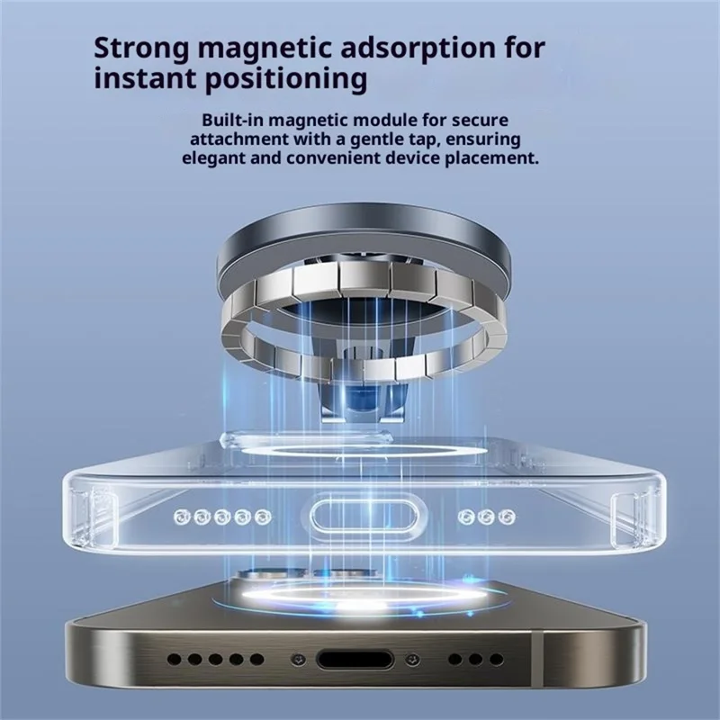 Suporte de mesa dobrável E06 Suporte de telefone tripé magnético de liga de alumínio compatível com MagSafe para dispositivos de 4 a 7 polegadas