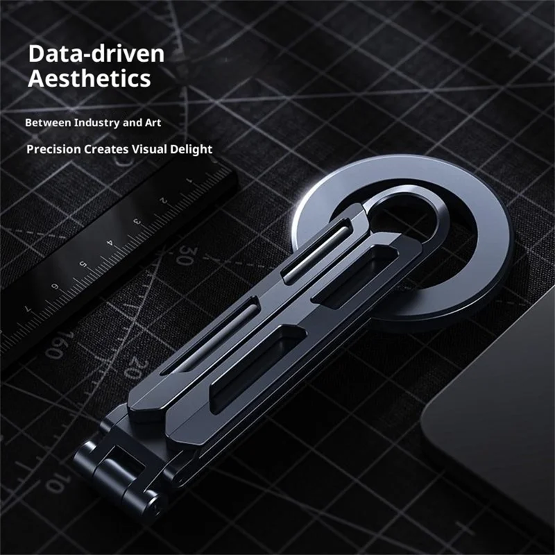 Suporte de mesa dobrável E06 Suporte de telefone tripé magnético de liga de alumínio compatível com MagSafe para dispositivos de 4 a 7 polegadas