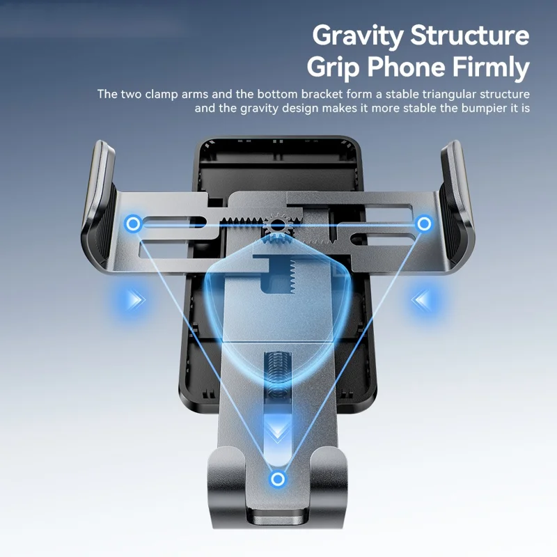 ESSAGER EZJZL-FW01-Z Car Phone Mount for 4.7-6.9 inch Devices 360° Rotation Gravity Adjusted Base