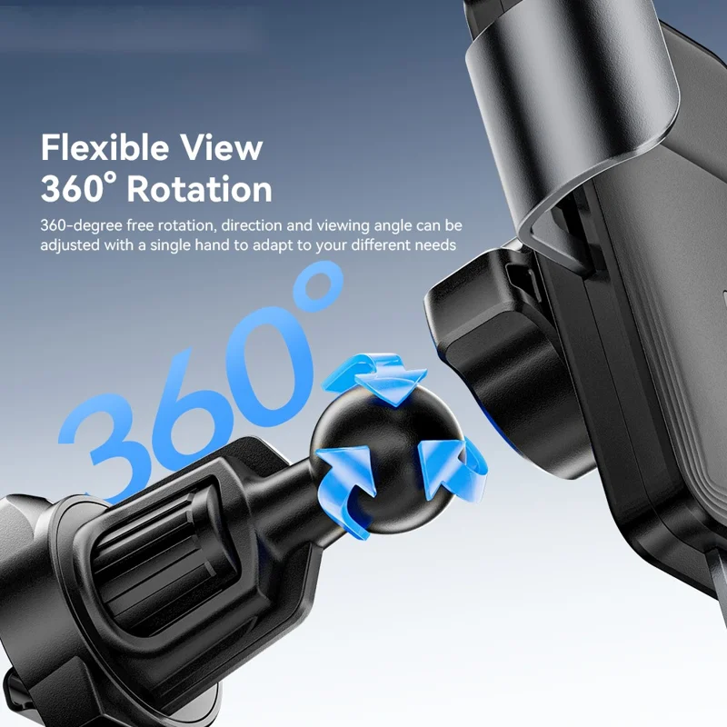 ESSAGER EZJZL-FW01-Z Car Phone Mount for 4.7-6.9 inch Devices 360° Rotation Gravity Adjusted Base