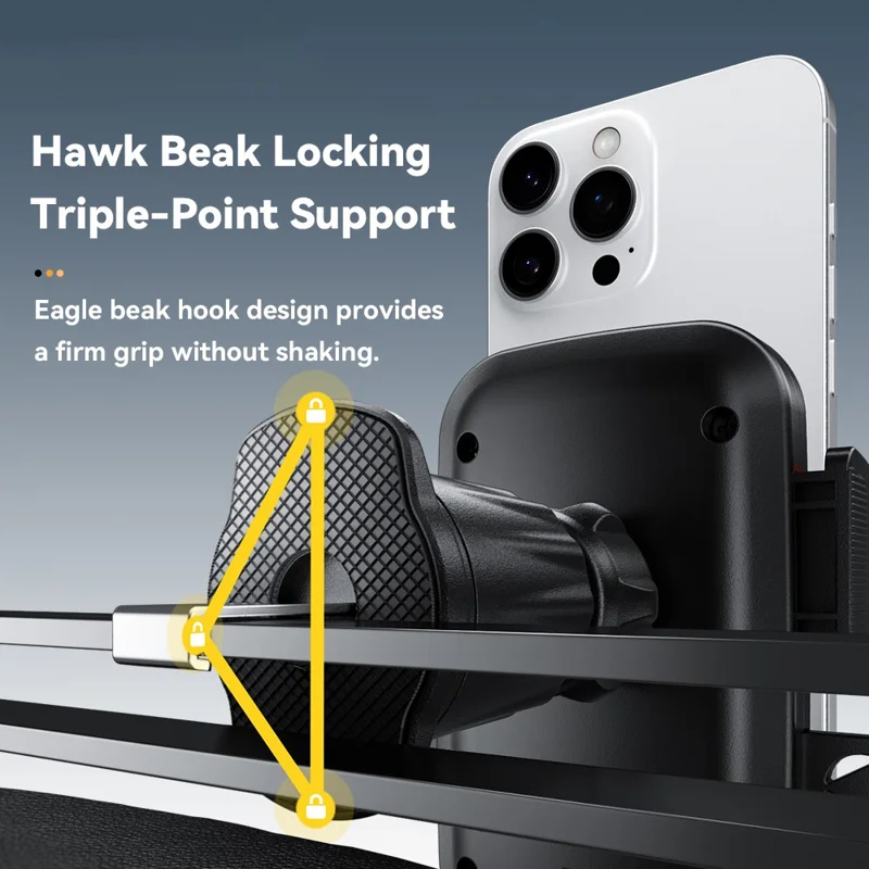 ESSAGER Car Phone Holder Air Vent Mount 360° Rotation Adjustable Bracket Stable Support for 4.7 - 6.9 inch Cellphones