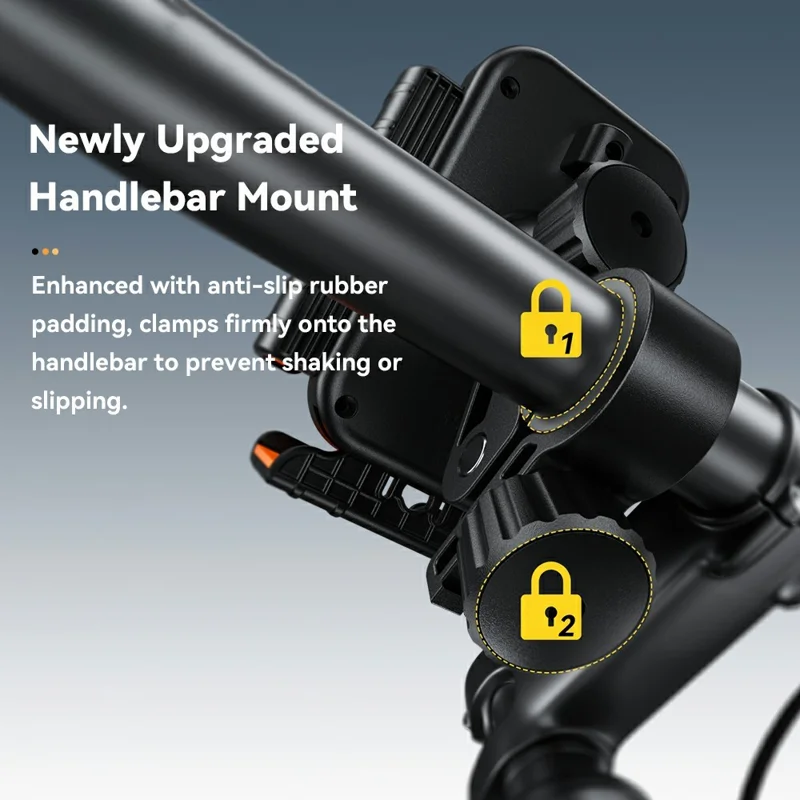 ESSAGER Rear View Mirror Bike Phone Mount 360° Rotation Bicycle Phone Holder for 4.7-6.9 inch Devices