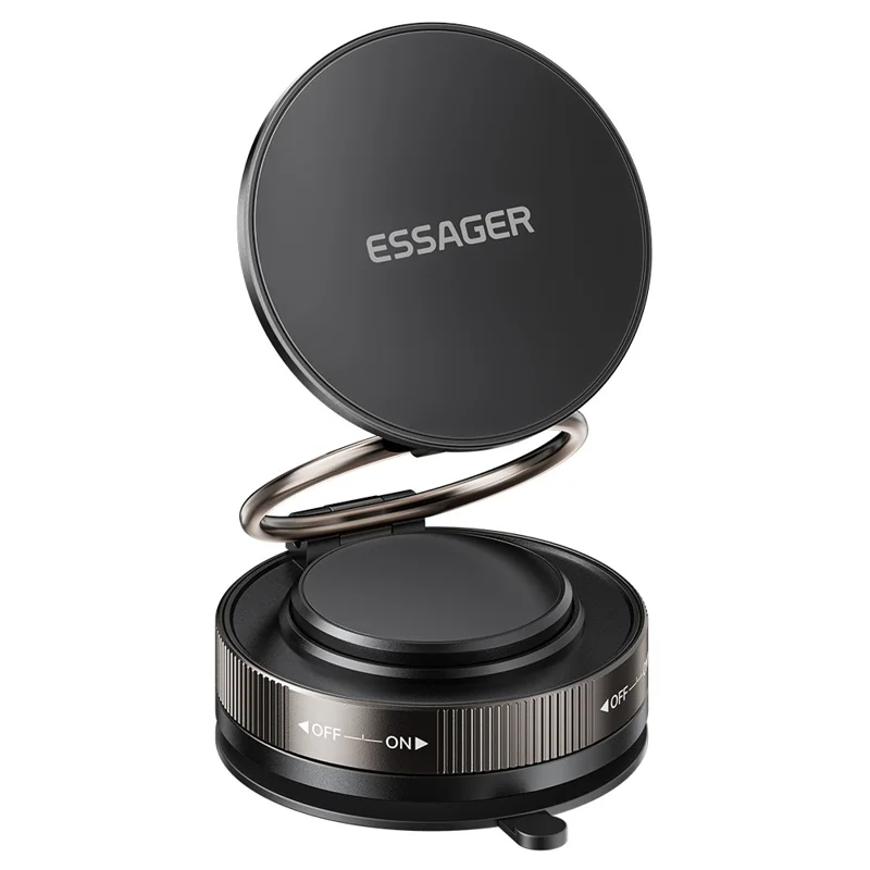 ESSAGER Magnetic Phone Mount 360 Degree Rotation Suction Cup Phone Holder for Car Dashboard