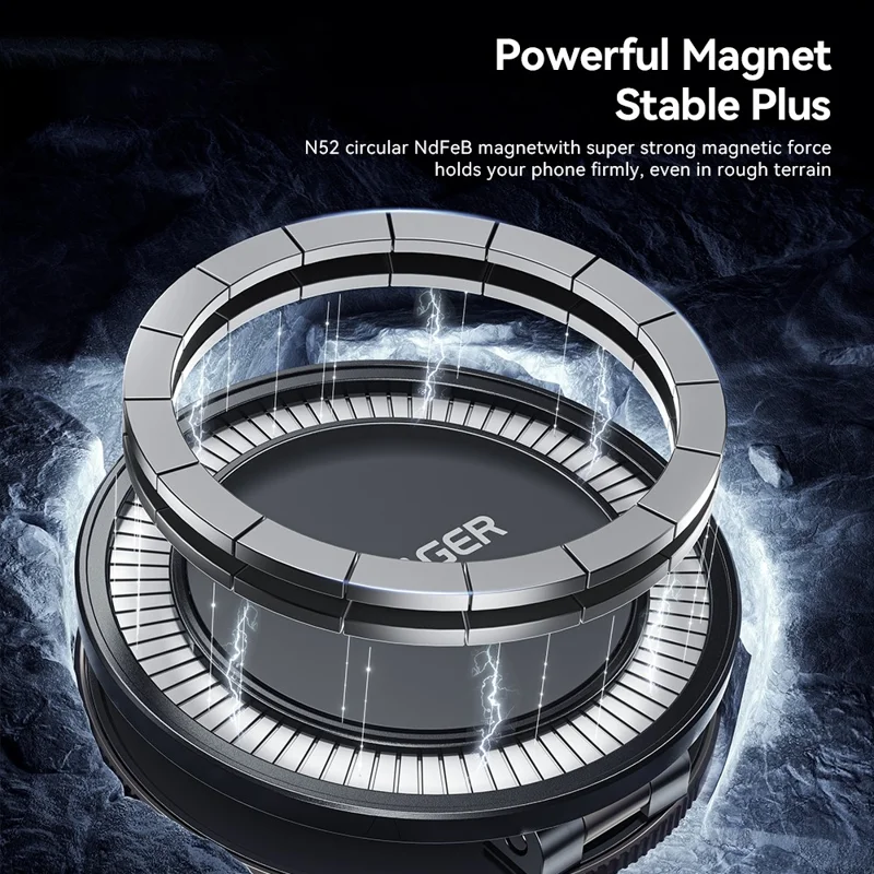 ESSAGER Magnetic Phone Mount 360 Degree Rotation Suction Cup Phone Holder for Car Dashboard