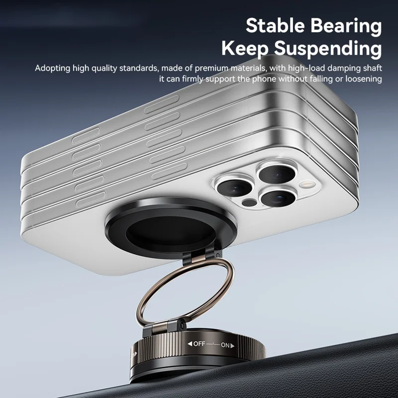 ESSAGER Magnetic Phone Mount 360 Degree Rotation Suction Cup Phone Holder for Car Dashboard