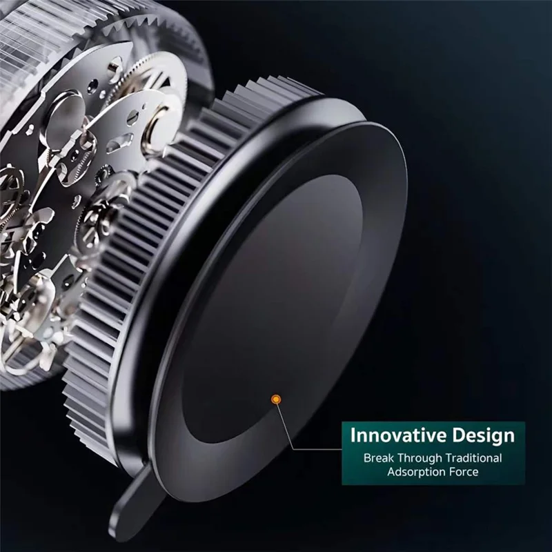 COTECI BS-014 Magnetic Car Phone Mount Holder Vacuum Suction Cup 3-Axis Adjustable Anti Shake Vehicle Stand - Black