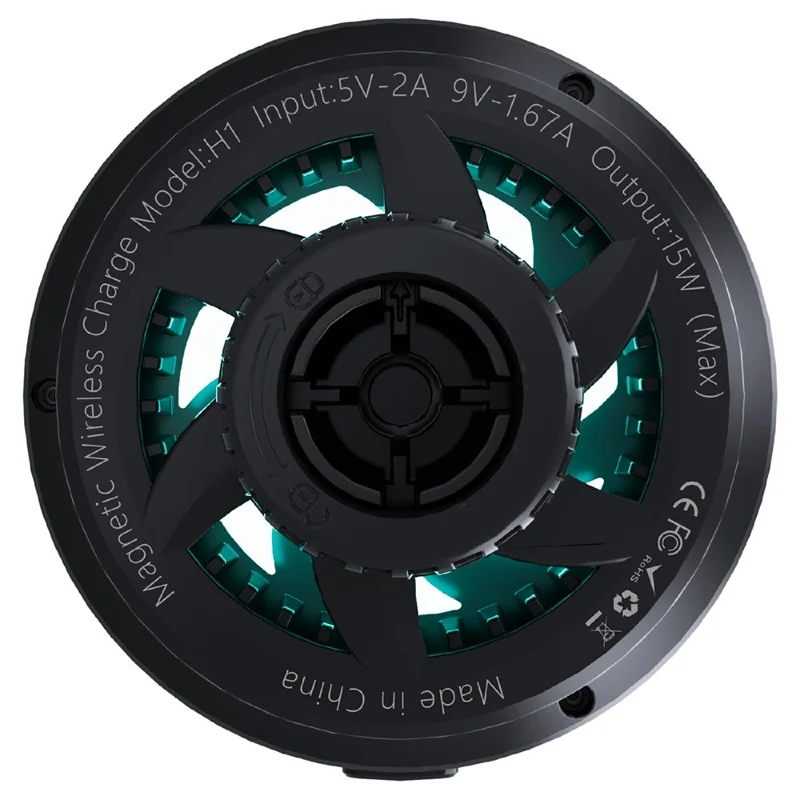 15W Magnetic Wireless Car Charger for Phones Fast Charging Phone Holder - Black