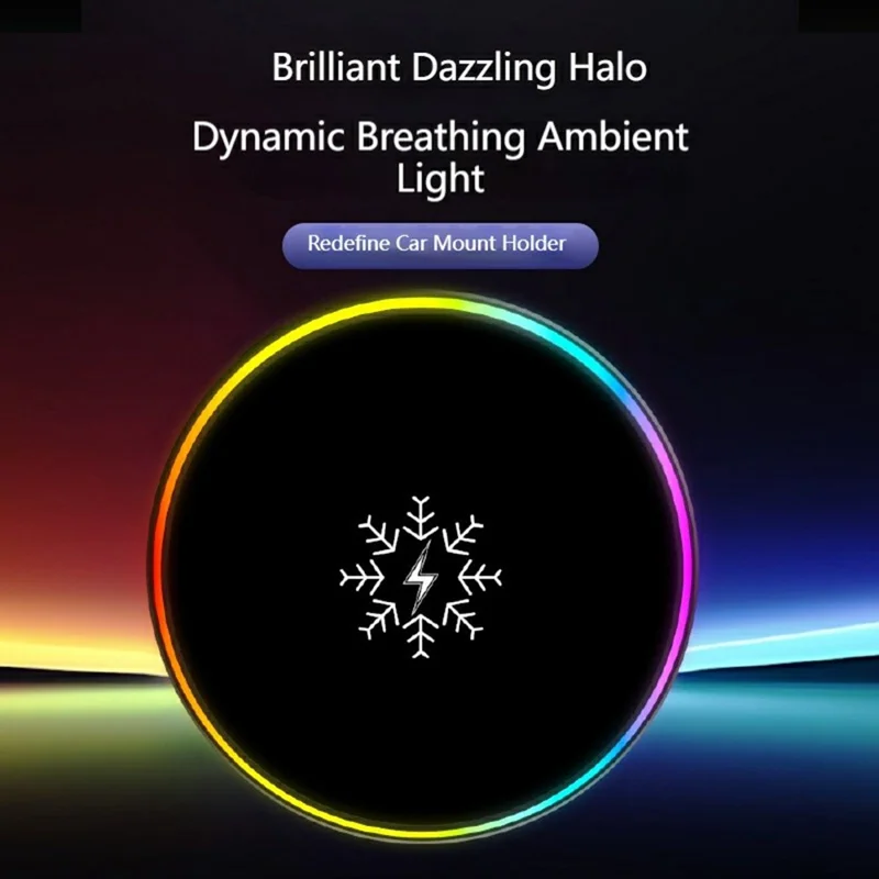 Carregador Sem Fio para Carro com Refrigeração Magnética S32 15W, Suporte para Celular e Carregamento Rápido