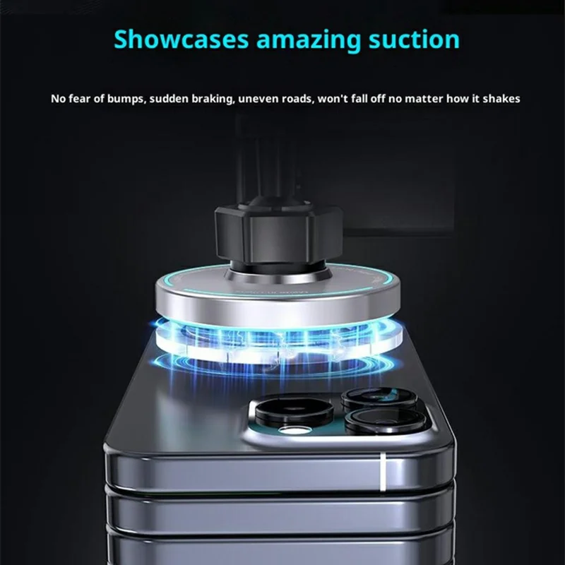 Chargeur sans fil magnétique pour voiture compatible avec MagSafe 15W, support de téléphone pour voiture résistant à la chaleur