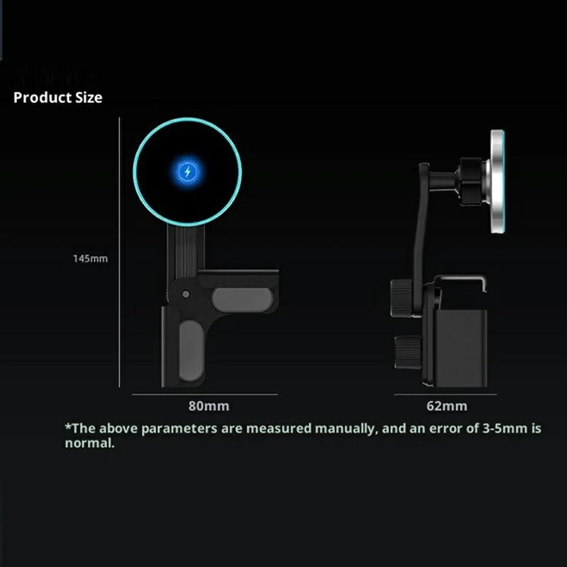 Chargeur sans fil magnétique pour voiture compatible avec MagSafe 15W, support de téléphone pour voiture résistant à la chaleur